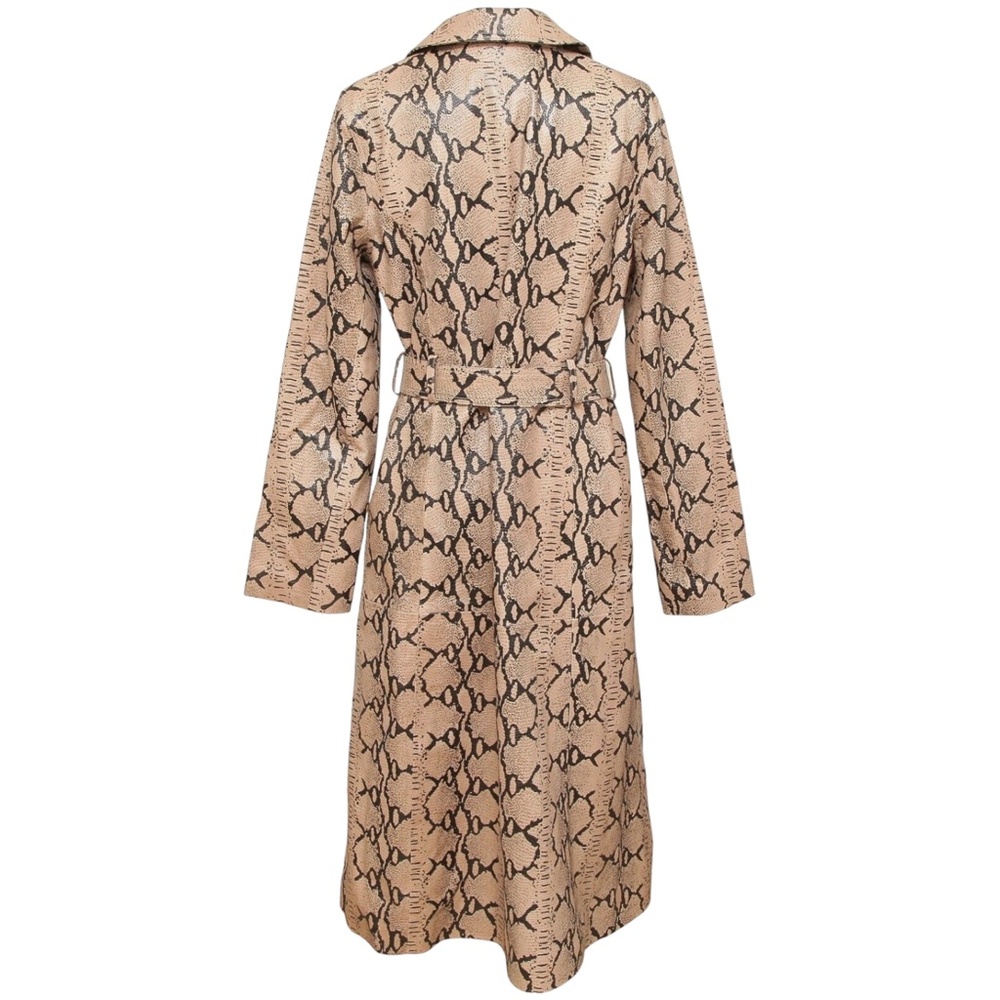 LPA Coat Leather Jacket TRENCH 415 Animal Print M - Picture 6 of 8
